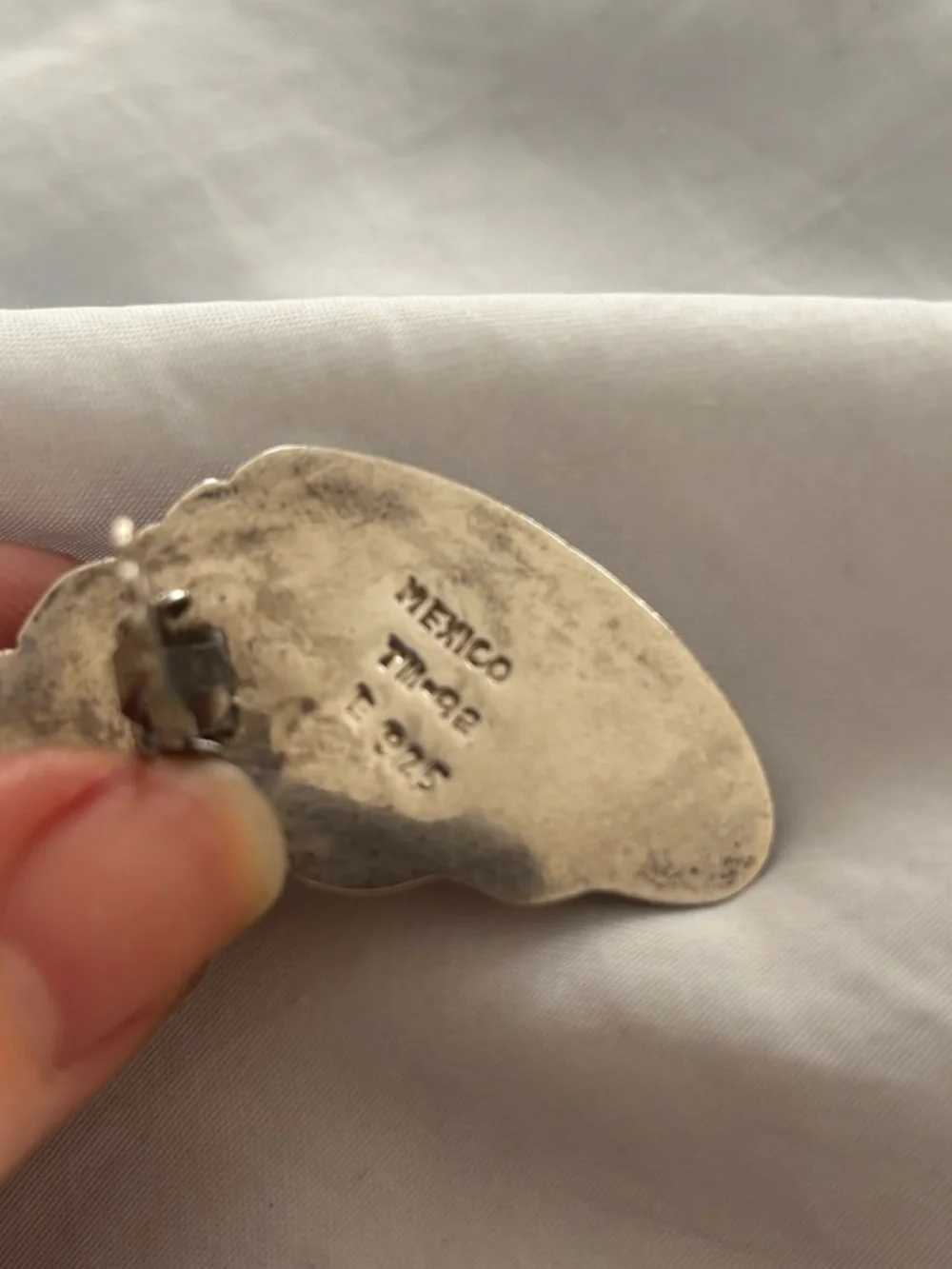 Vintage Oyster Shell Sterling Silver Earrings - Picture 7 of 7